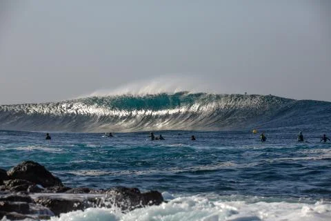 Big Waves in the Ocean Stock Photos