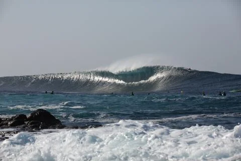 Big Waves in the Ocean Stock Photos