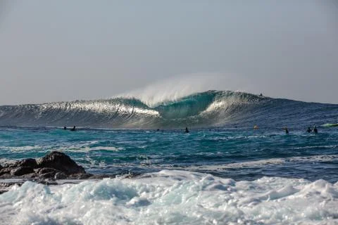 Big Waves in the Ocean Stock Photos
