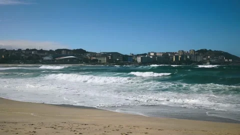 Big waves on the ocean for surfing. Stock Footage 194957534
