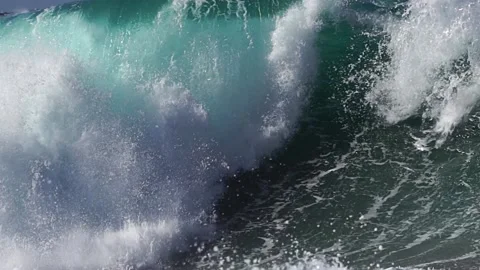 Big waves rolling, closer view Stock Footage 188439110