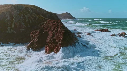 BIG WAVES SHORE 스톡 동영상 300808096