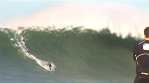 BIG WAVES SURFING HUGE Stock Footage 42727319