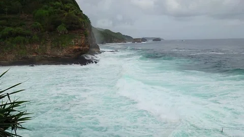 Big waves of Timang Beach Stock Footage 260115799