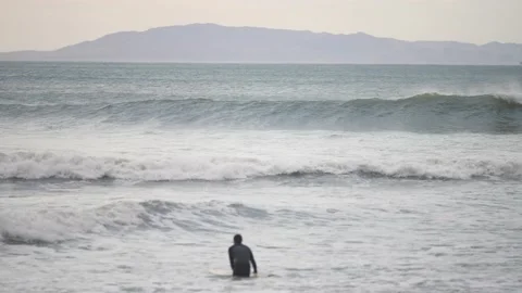 Big waves in Ventura, CA Stock Footage 144795050