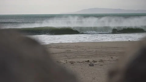 Big waves in Ventura, CA Stock Footage 144797132