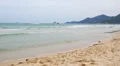 Big Waves Washing Sandy Thai Beach. Beautiful Scenic Seascape of Island. Slow HD Footage