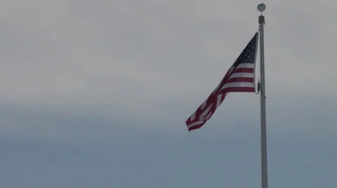 Big Well American Flag Stock Footage 36275941