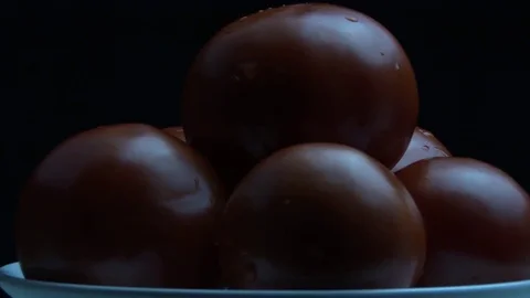 Big wet tomatoes rotation 스톡 동영상 79919115