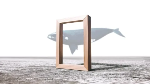 Big Whale behind the Frame Stock Footage 87297253