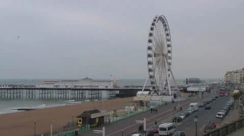 Big Wheel and Pier Video stock 23877908