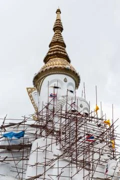 Big white buddha image statue Stock Photos