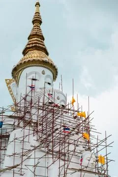 Big white buddha image statue Stock-Fotos