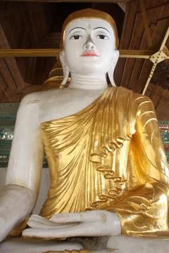 Big white buddha Stock Photos