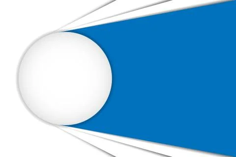 Big white button, blue and white abstract vector background. Stock Illustration