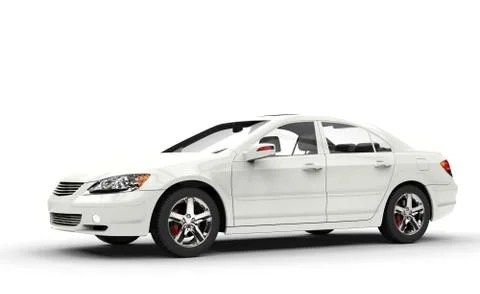 Big White Car Stock Illustration