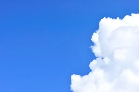 Big white cloud on sky, sun shine day. Stock Photos