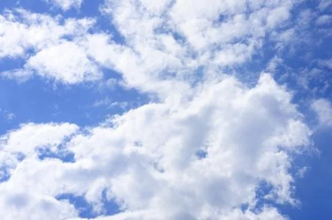 Big white cloud on sky, sun shine day. Stock Photos