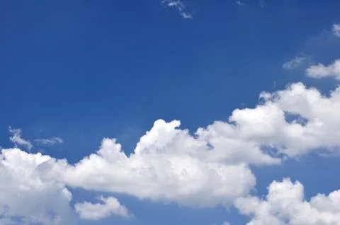 Big white cloud on sky, sun shine day. Stock Photos