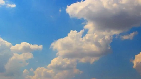 Big white clouds footage speed up sky scape Stock Footage 126087903