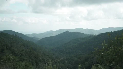 Big white clouds in the sky blocked the sunlight Stock Footage 174643877