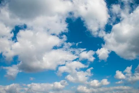 Big white clouds in sky Stock Photos