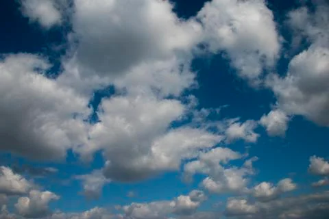 Big white clouds in sky Stock Photos