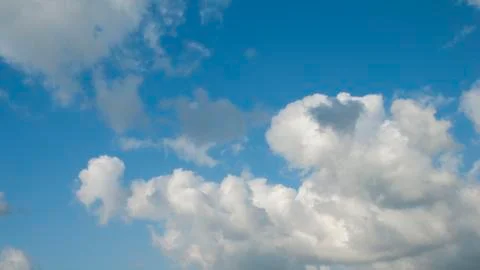 Big white clouds in sky Stock Photos
