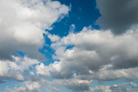 Big white clouds in sky Stock Photos