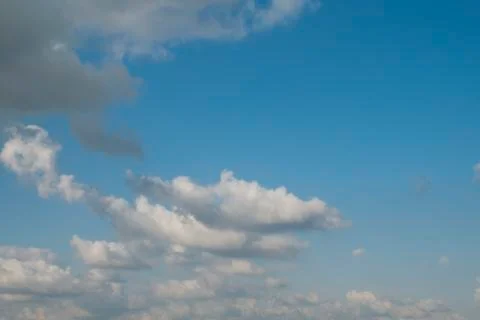 Big white clouds in sky Stock Photos