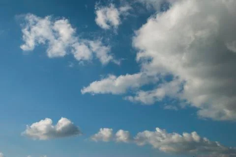 Big white clouds in sky Stock Photos