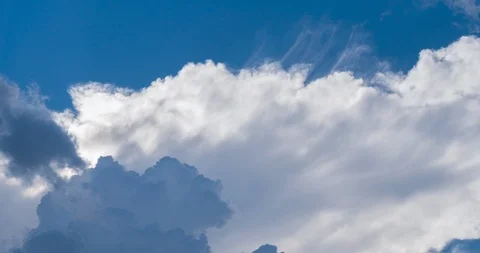 Big white clouds Time lapse. Stock Footage 107967607
