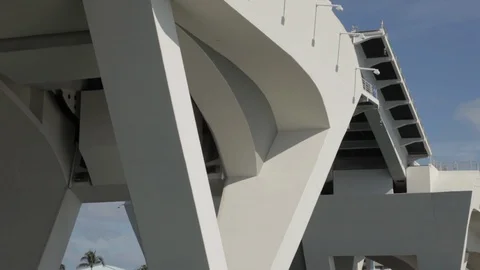 Big White Drawbridge Closing Stock Footage 102139014