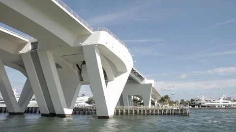 Big White Drawbridge Stock Footage 102138805