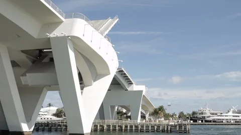 Big White Drawbridge Opening Stock Footage 102138970