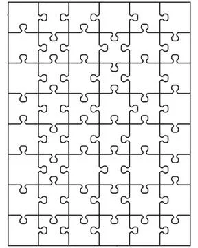 Big white puzzle Stock Illustration