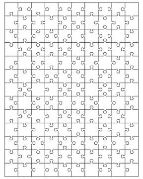 Big white puzzle Stock Illustration