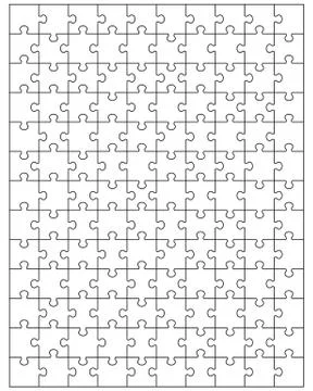 Big white puzzle Stock Illustration