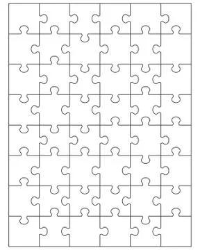 Big white puzzle Stock Illustration