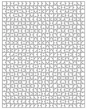 Big white puzzle Stock Illustration