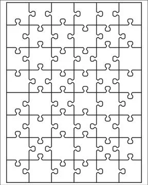 Big white puzzle  Stock Illustration