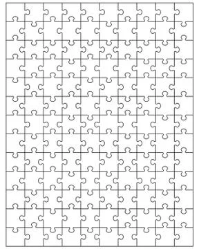 Big white puzzle Stock Illustration
