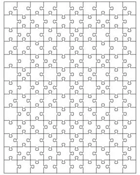 Big white puzzle Stock Illustration