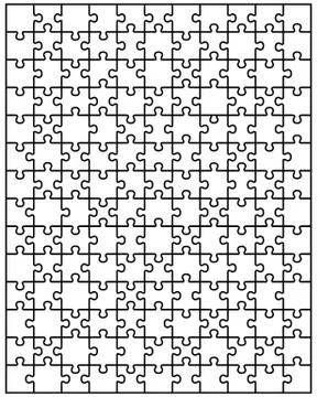 Big white puzzle Stock Illustration