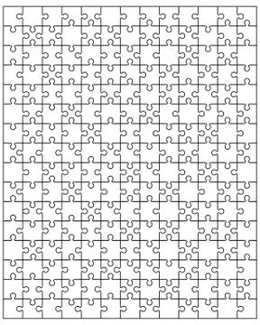 Big white puzzle Stock Illustration