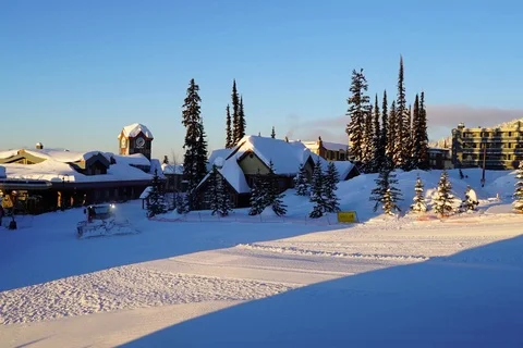 Big White ski town timelapse Stock Footage 86170534