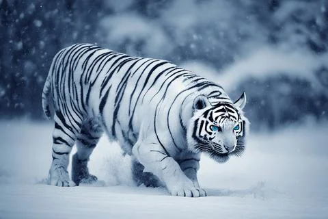 Big white tiger Stock Illustration