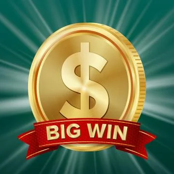 Big Win Banner. Background For Online Casino, Gambling Club, Poker, Billboard Illustration