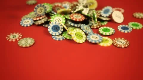 Big win casino chips rain Stock Footage 21844520