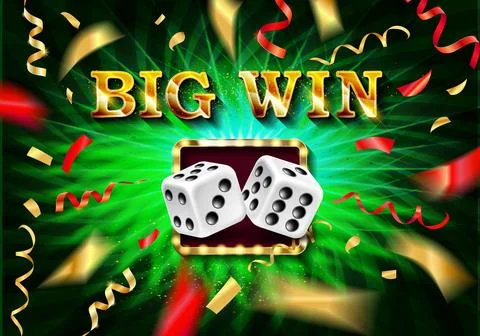 Big win congratulations frame Stock Illustration